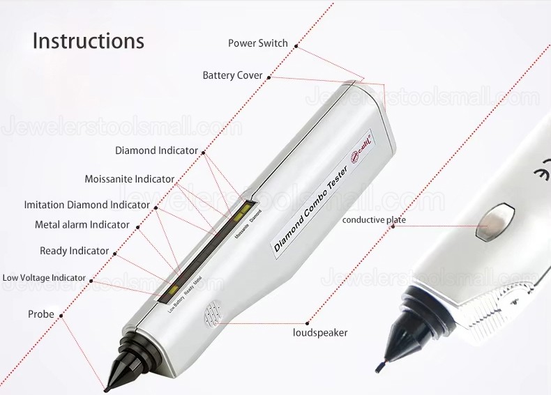 Fable Diamond Tester Pen Moissanite IdentificationTool Gemstone Identifier Tester
