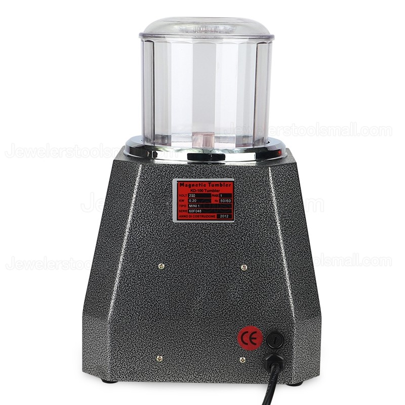 Jewelry Magnetic Tumbler Jewelry Polisher Finisher 2000RPM Magnetic Grinding and Polishing Machine 4 Speeds Control KT-100