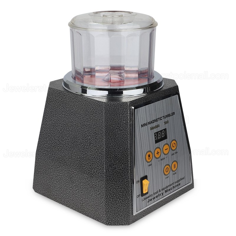 KT-130 Jewelry Magnetic Polishing Tumbler Jewelry Polisher Finishing Machine Jewelry Surface Polishing Grinding Cleaning