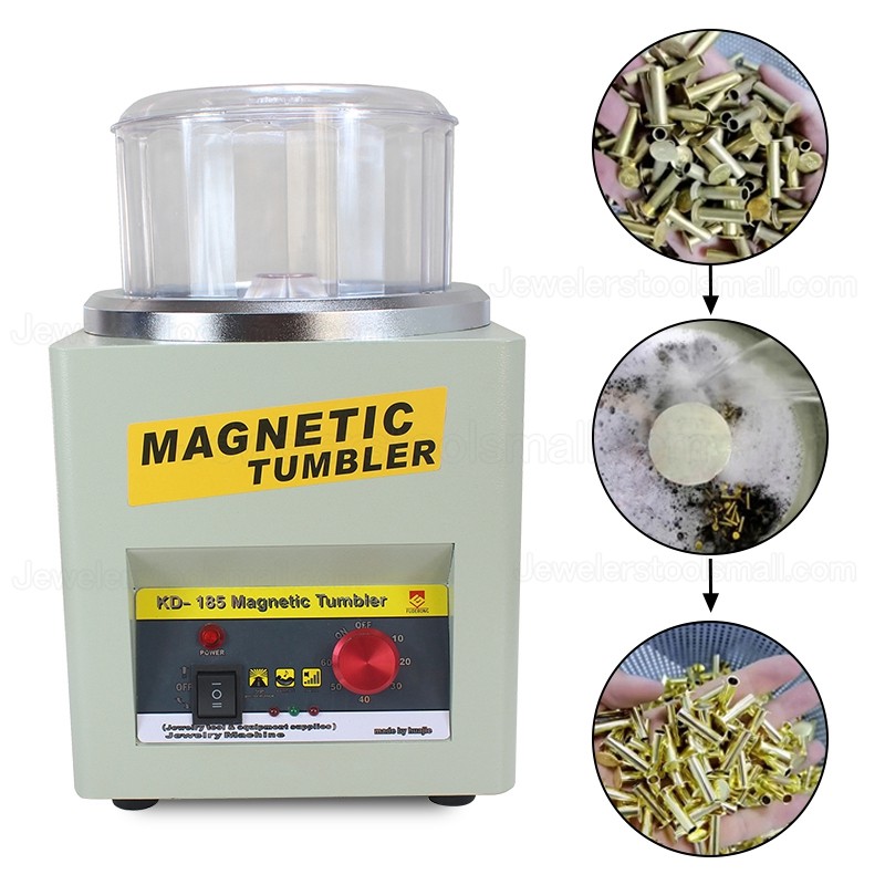 Jewelry Magnetic Tumbler 2000 RPM Finisher 7.3 inch Magnetic Polisher with Adjustable Speed KT185