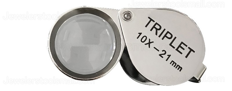 10X Handheld Jewelry Loupe LED Jewelry Magnifier Foldable Pocket Magnifier