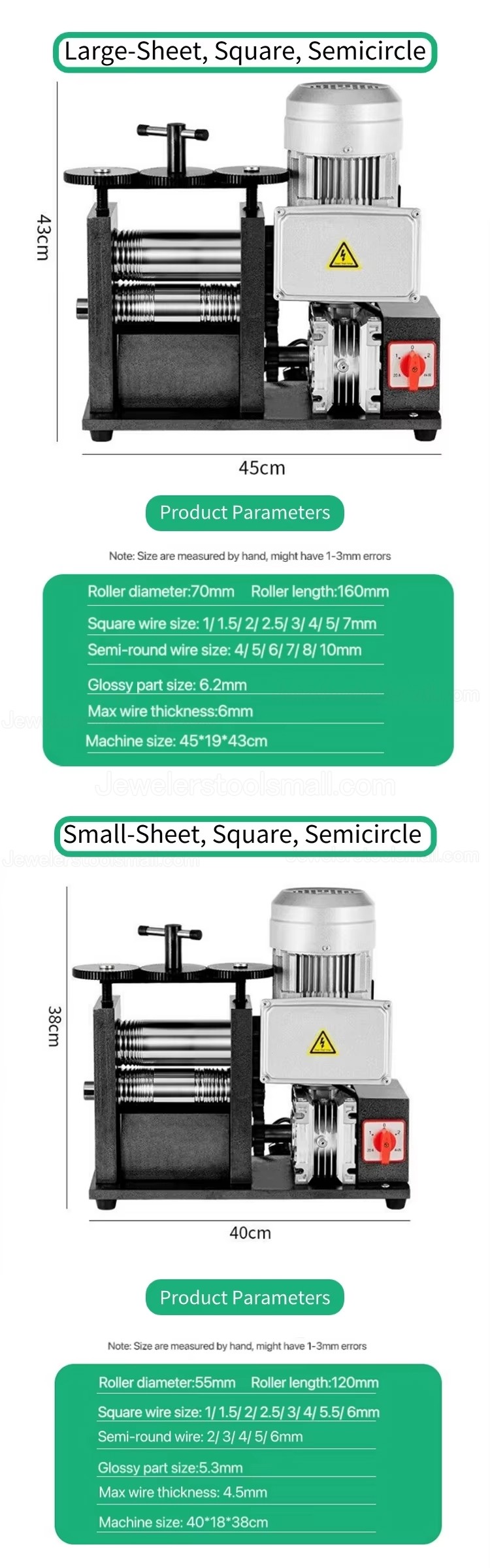 160mm 750W Electric Jewelry Rolling Mill Machine Gold Silver Wire ...