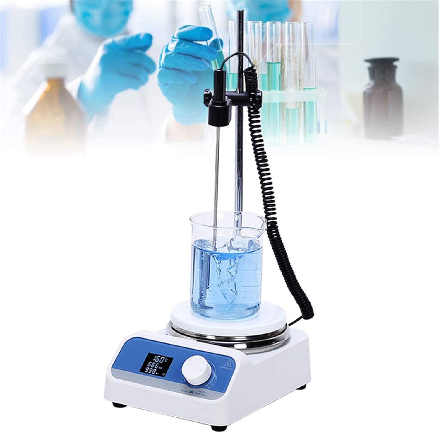 520W 5L Mini Jewelry Magnetic Heating Mixer Plating Liquid  Heater Digital Display