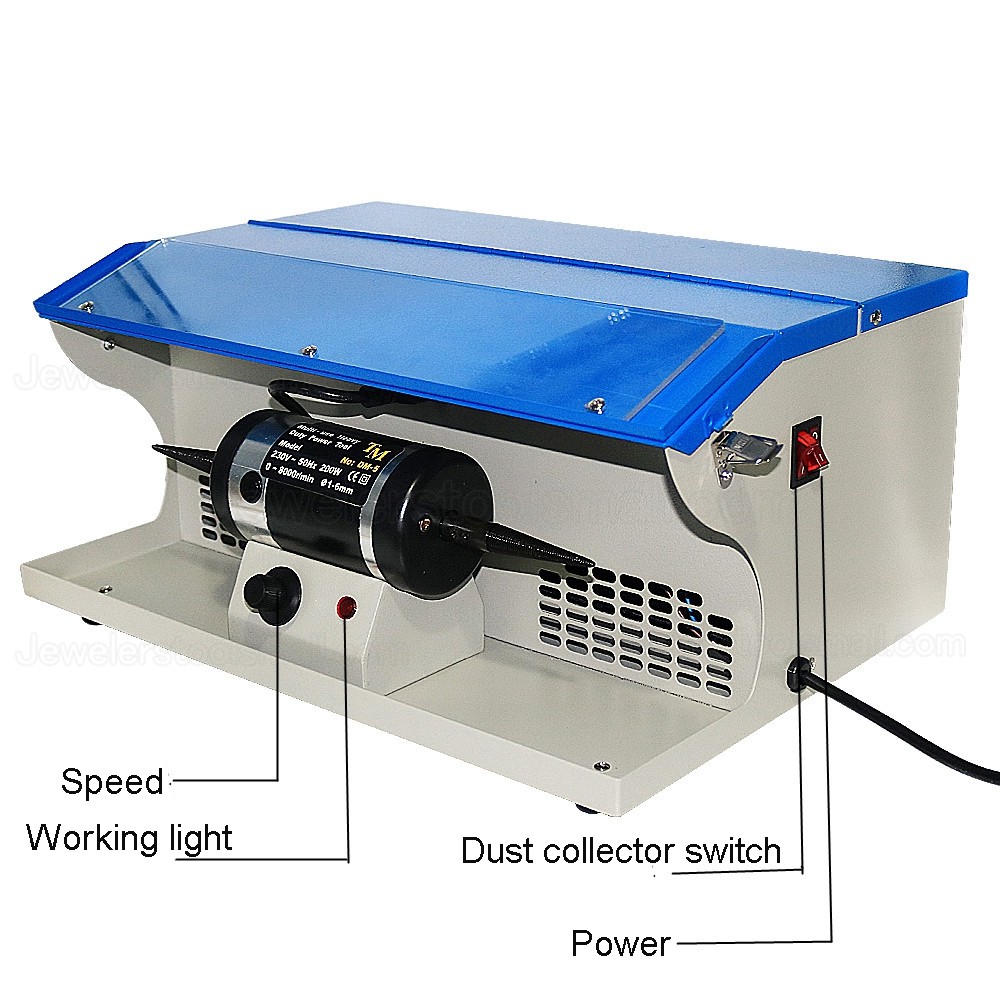 200W Jewelry Buffer Polisher Jewellery Polisher Jewellers Polishing Grinding Machine