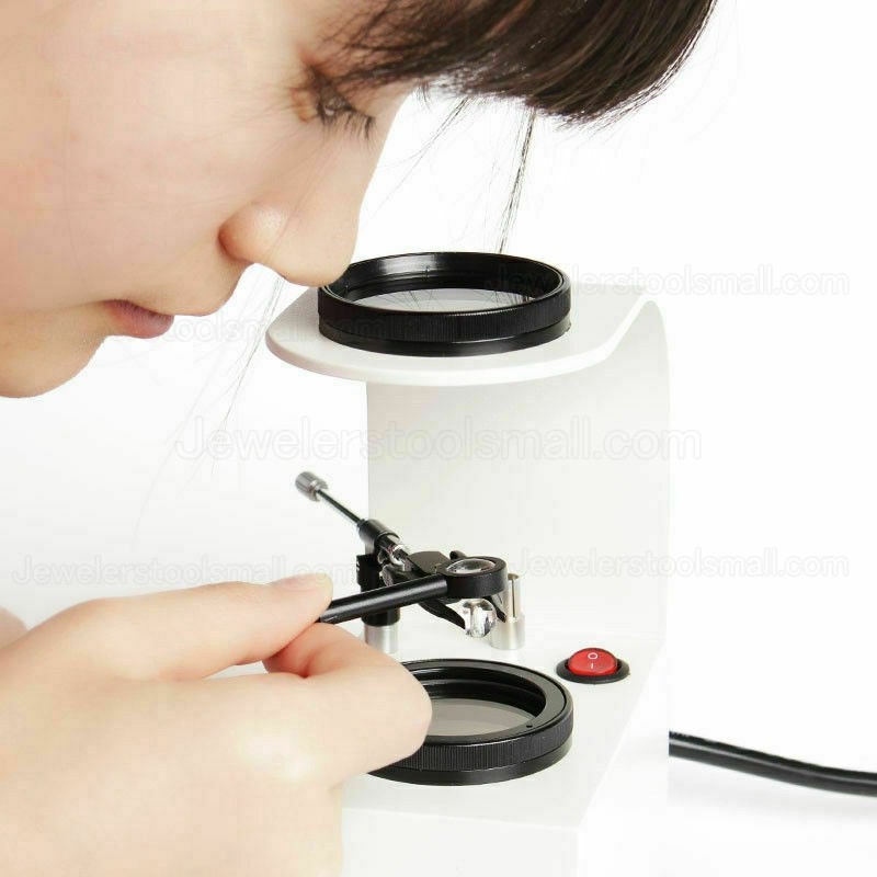 Jewelry Tabletop Polariscope Desktop Magnifier Gem Identification Tools Loupes