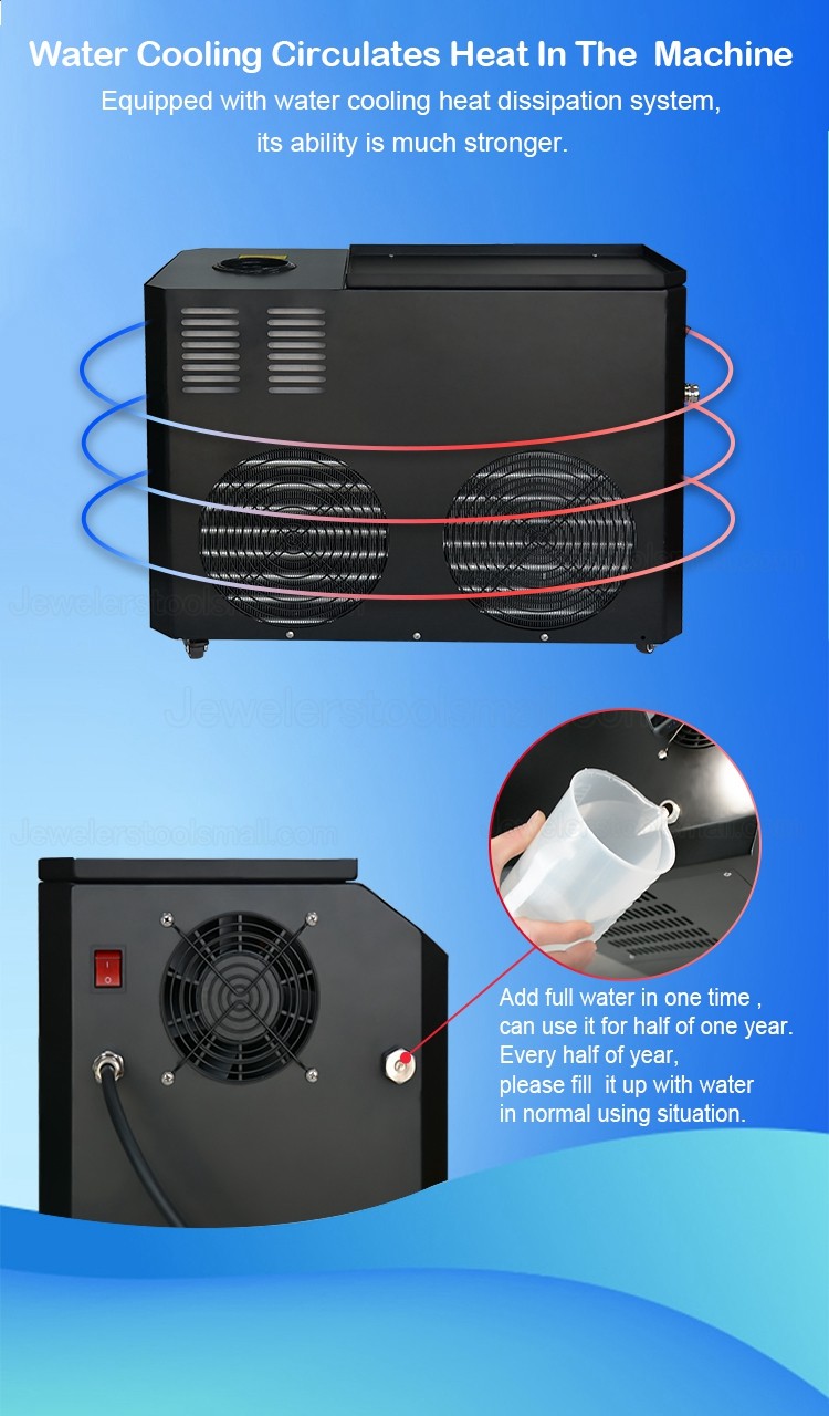 3KG 5000W 1200 Degrees Temperature Control Metal Jewelry Gold Silver Induction Melting Furnace With Water Chiller