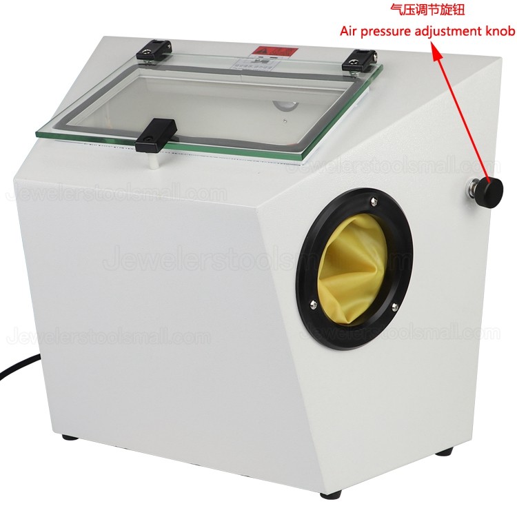 Desktop Jewelry Sandblaster Jewellery Sand Blasting Machine Removing Metal Oxide Layer