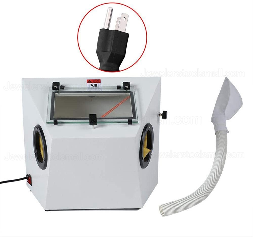 Desktop Jewelry Sandblaster Jewellery Sand Blasting Machine Removing Metal Oxide Layer