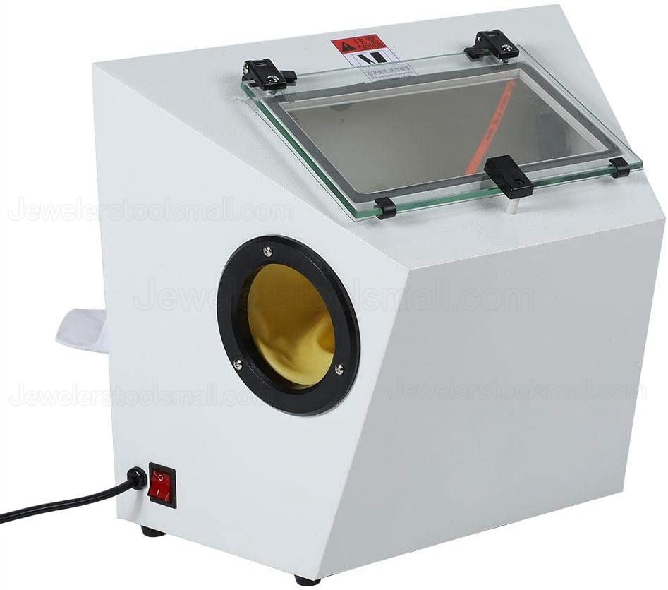 Desktop Jewelry Sandblaster Jewellery Sand Blasting Machine Removing Metal Oxide Layer