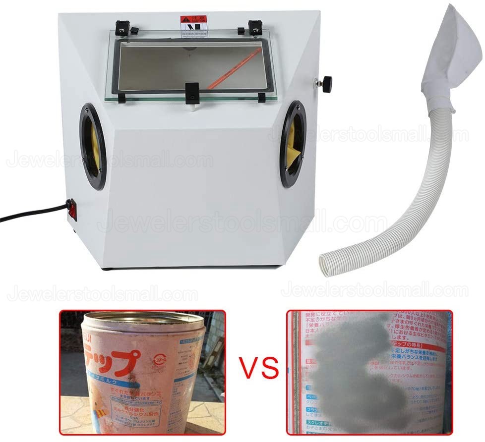 Desktop Jewelry Sandblaster Jewellery Sand Blasting Machine Removing Metal Oxide Layer