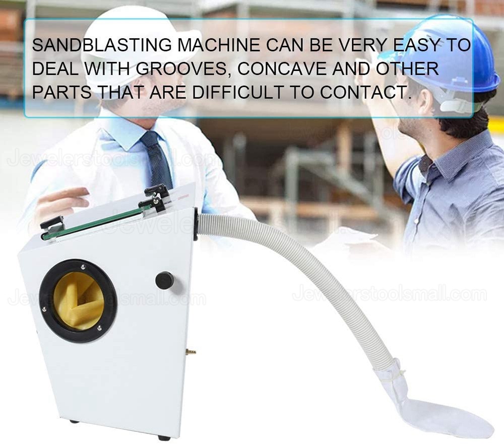 Desktop Jewelry Sandblaster Jewellery Sand Blasting Machine Removing Metal Oxide Layer