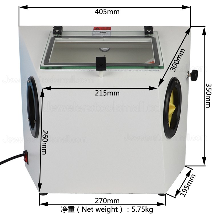 Desktop Jewelry Sandblaster Jewellery Sand Blasting Machine Removing Metal Oxide Layer