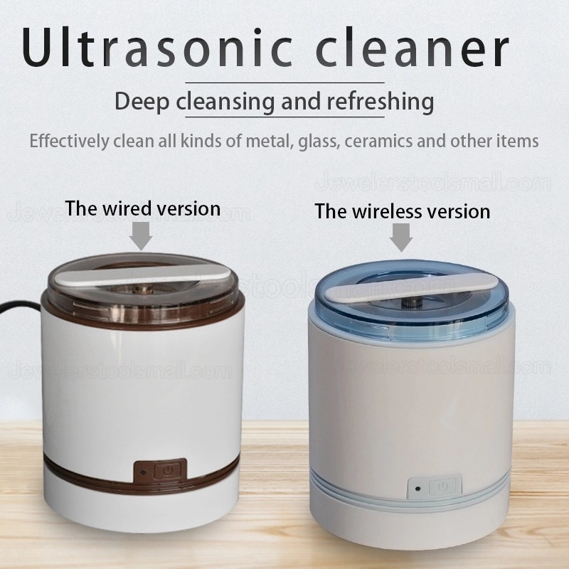 800ml Mini Portable Ultrasonic Cleaner For Jewelry Watches Glasses D-1800