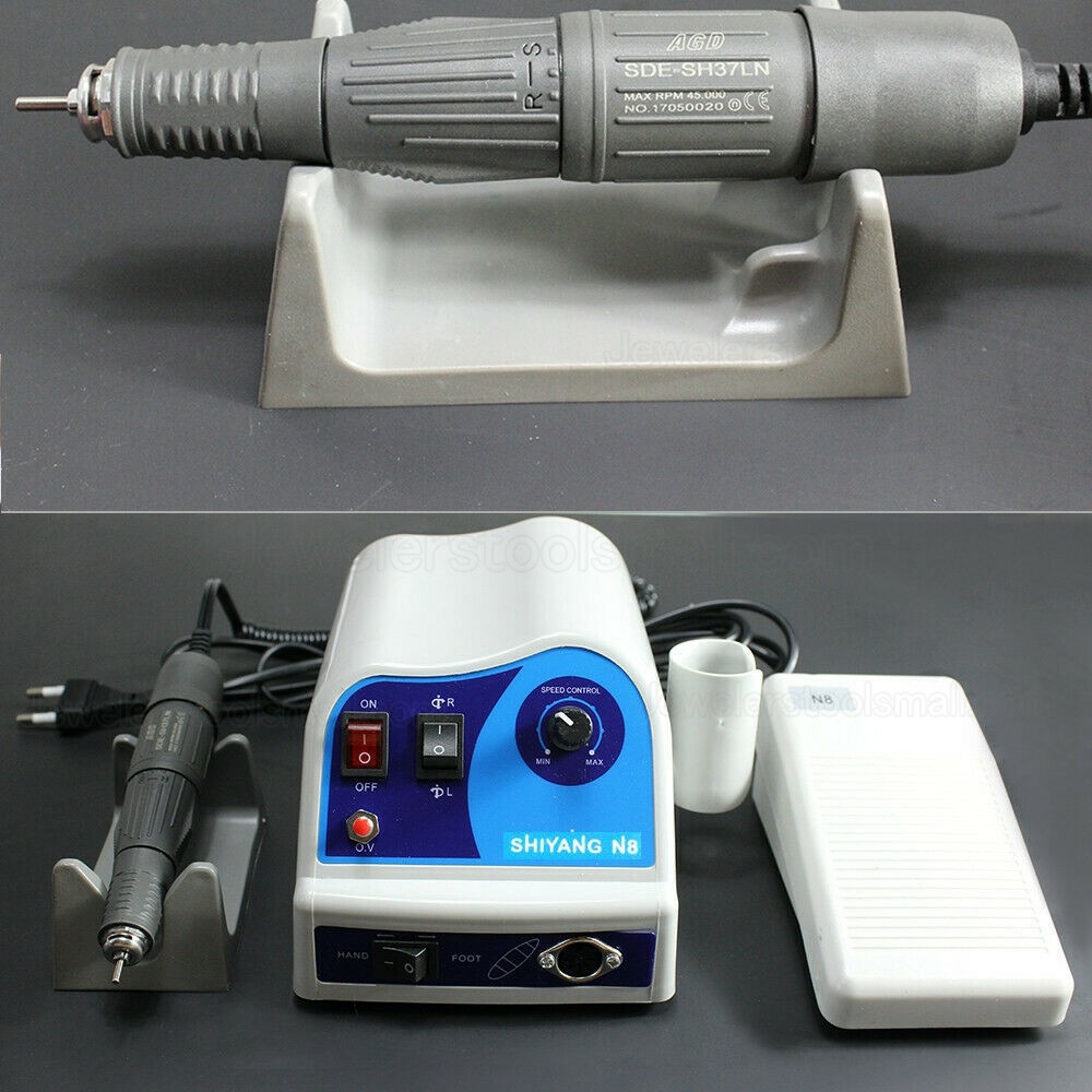 SHIYANG N8 Jewelry Lab Micromotor Drill Polisher Machine 45K RPM Handpiece Compatible with Marathon