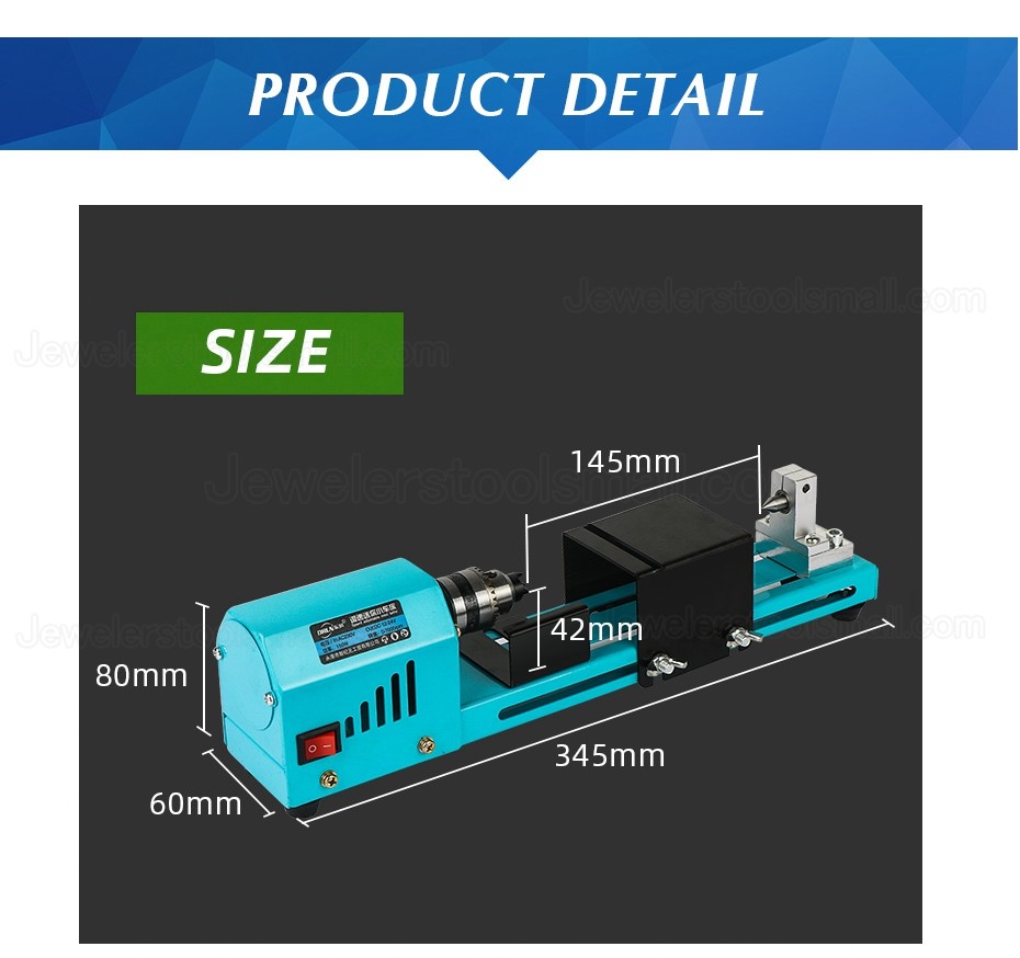 150W Mini Lathe Beads Machine Pearl Lathe DIY Woodworking Lathe Milling Machine