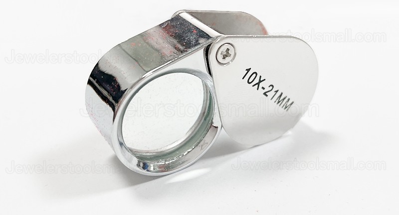 3Pcs 10X 20X 30X Pocket Magnifier Kit Mini Magnifying Glass Metal Magnification Sliver Jewelry Magnifying Glass