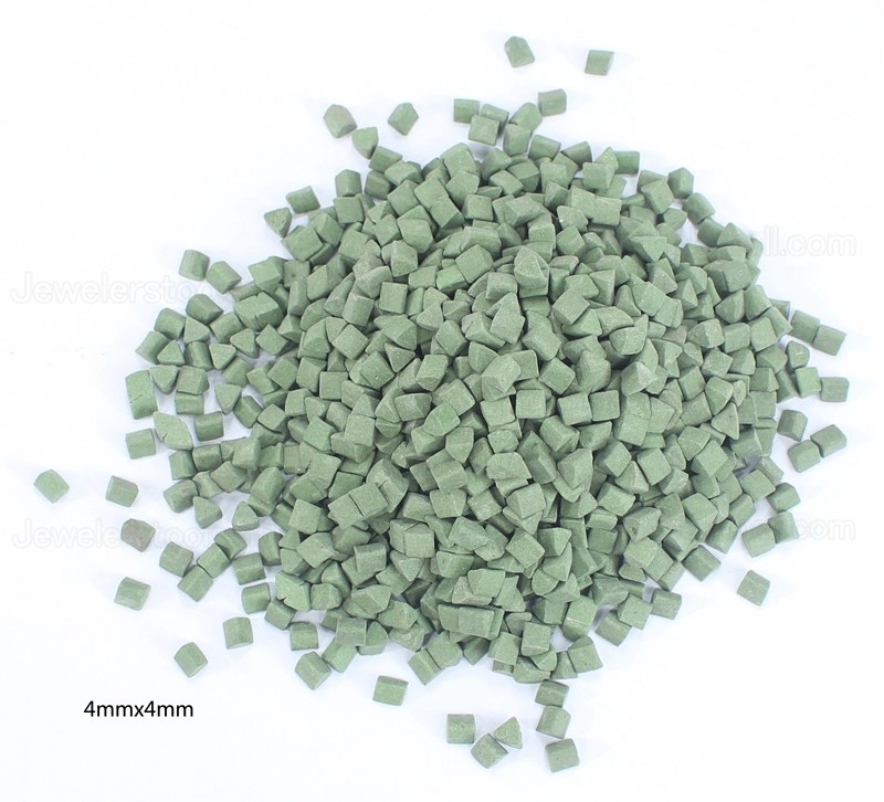 900g Jewelry Polishing Media 3*3mm, 4*4mm, 7*7mm for Vibratory Tumbler Burring for Stainless Steel Aluminium Ware