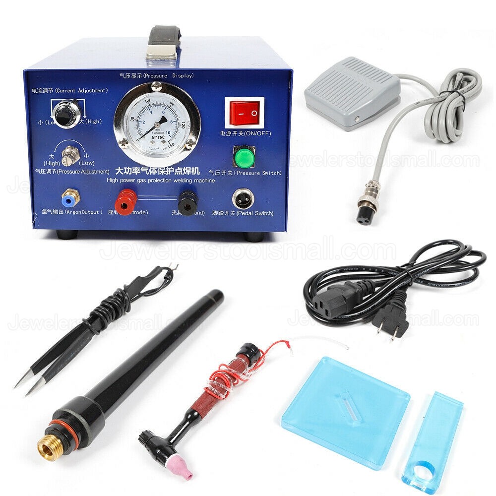 800W Jewelry Pulse Spot Welder Argon Protection Welding Jewelry Making Tools 110V/220V