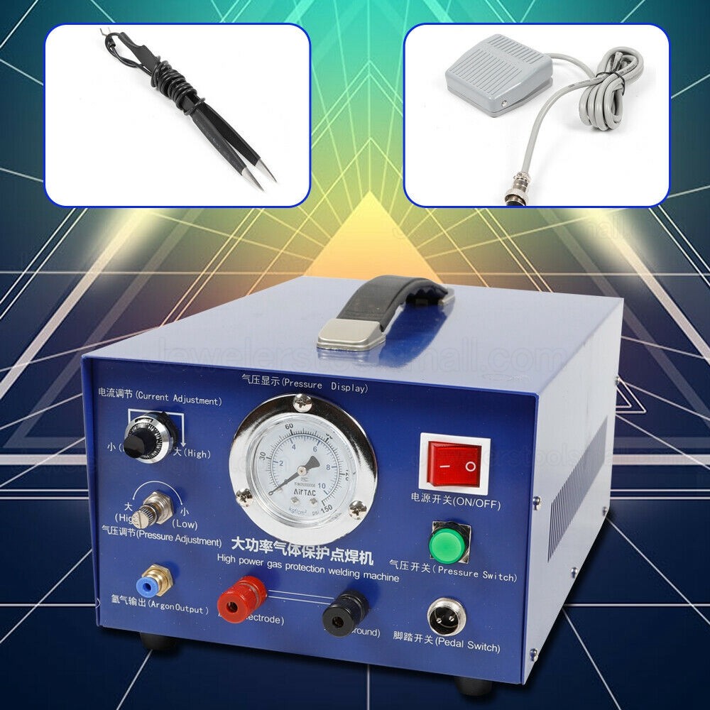 800W Jewelry Pulse Spot Welder Argon Protection Welding Jewelry Making Tools 110V/220V