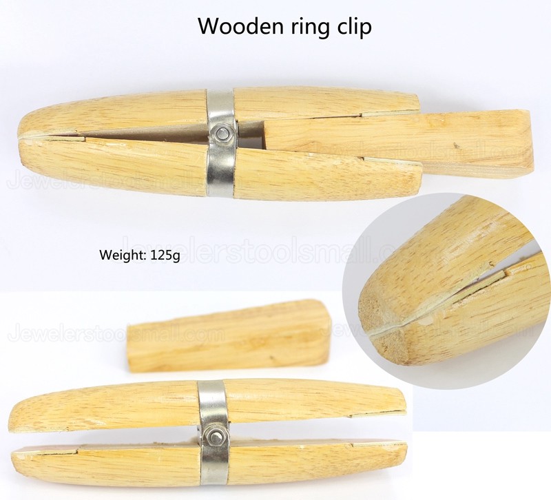 2Pcs Professional Wood Ring Clamp Jewelers Holder Jewelry Making Hand Tool Benchwork
