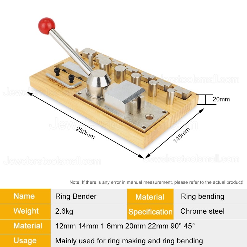 Ring Earring Bending Tools Ring Bender Maker 12-22mm Round 45 Degree 90 Degree Jewelry Making Tools