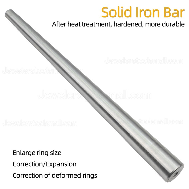 4 Pcs/Kit Ring Enlarger Stick Mandrel Handle Hammers Ring Sizer Finger Measuring Stick Jewelry Measuring Tools