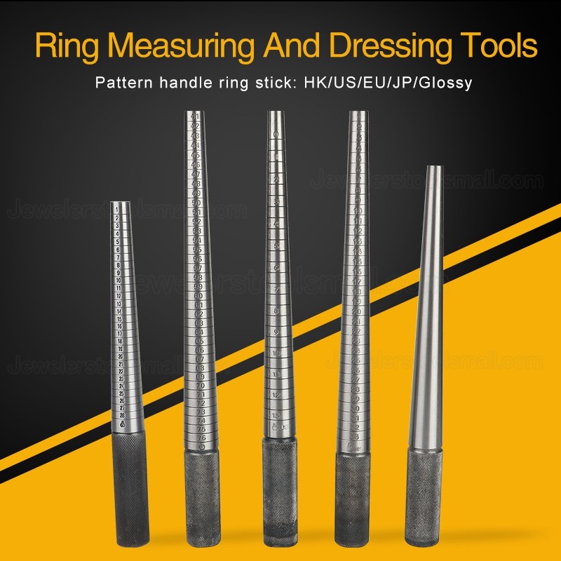 Ring Expend Stainless Steel Solid Stick Ring Size Mandrel Stick Ring Sizer Measuring Jewelry Tools