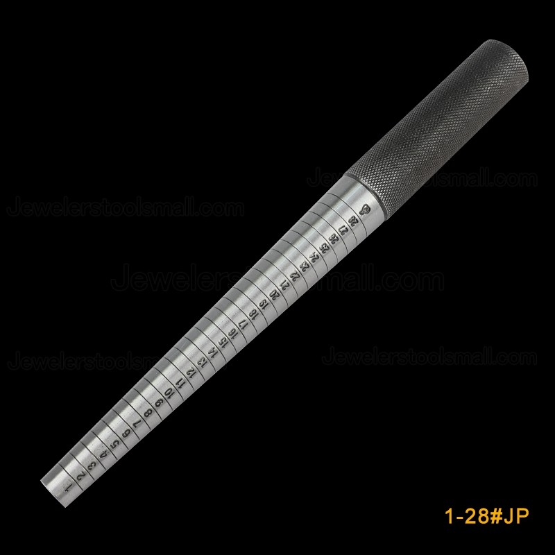 Stainless Steel Ring Size Mandrel Stick Ring Measuring Dressing Tools