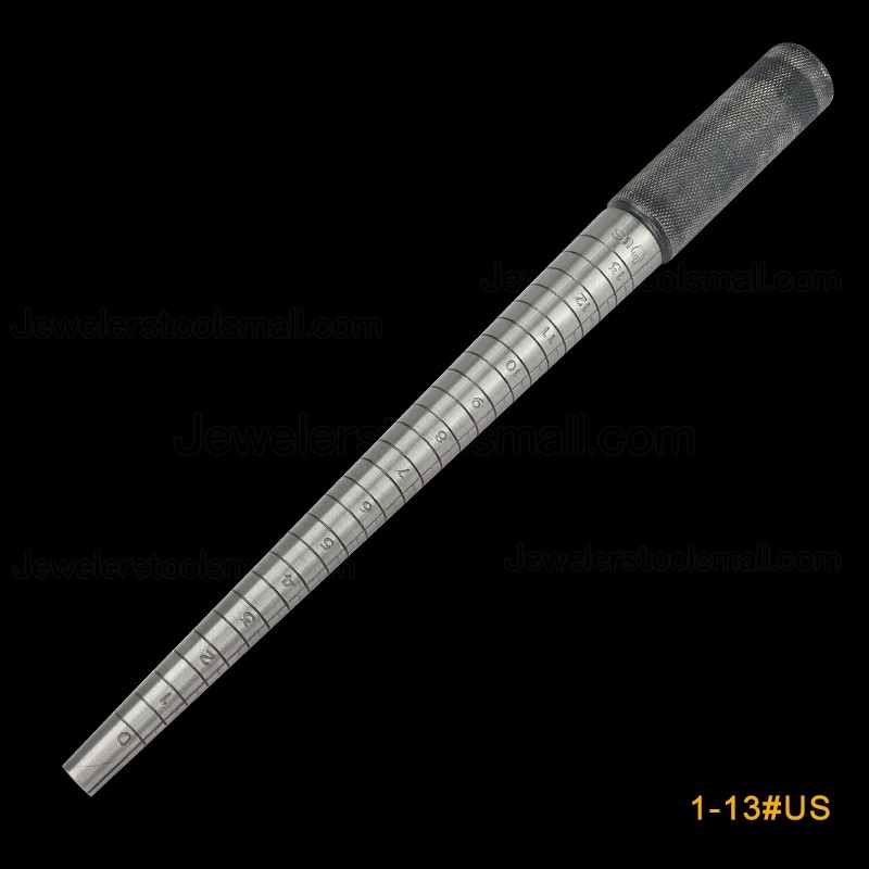 Ring Expend Stainless Steel Solid Stick Ring Size Mandrel Stick Ring Sizer Measuring Jewelry Tools