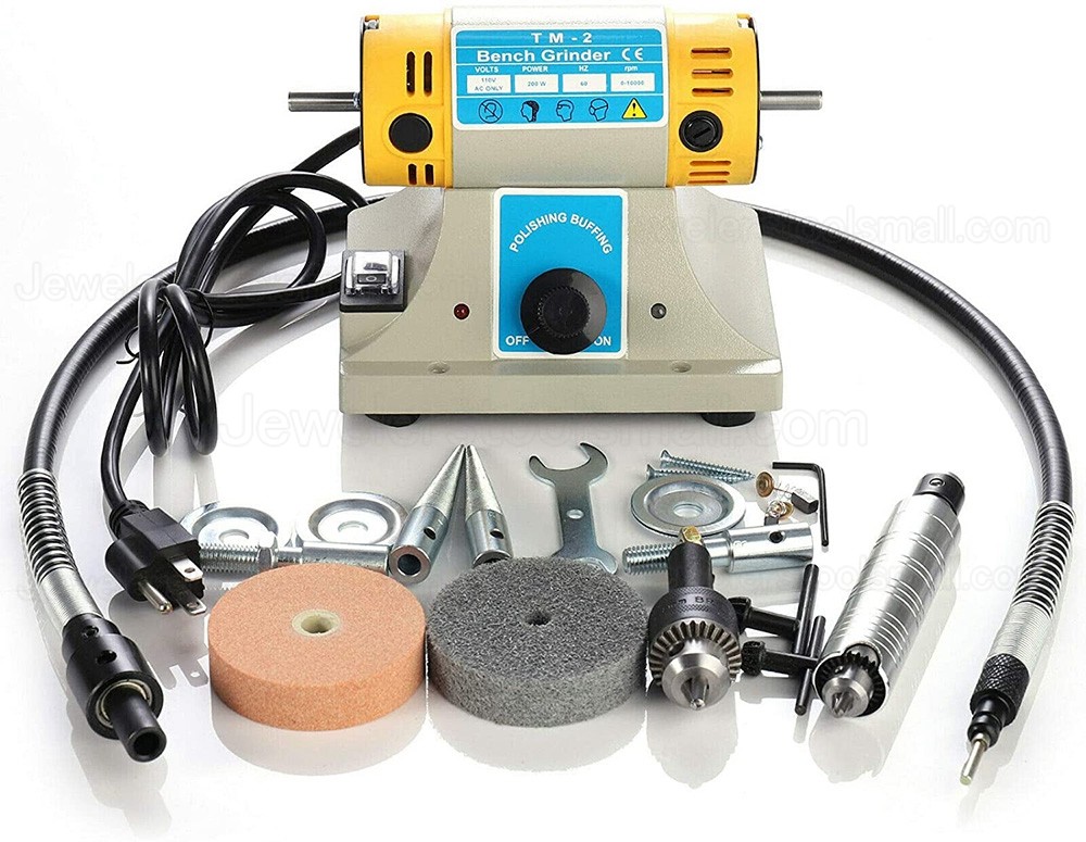 350W Jewelry Rock Jade Polishing Buffer Machine Lab Lathe Polisher