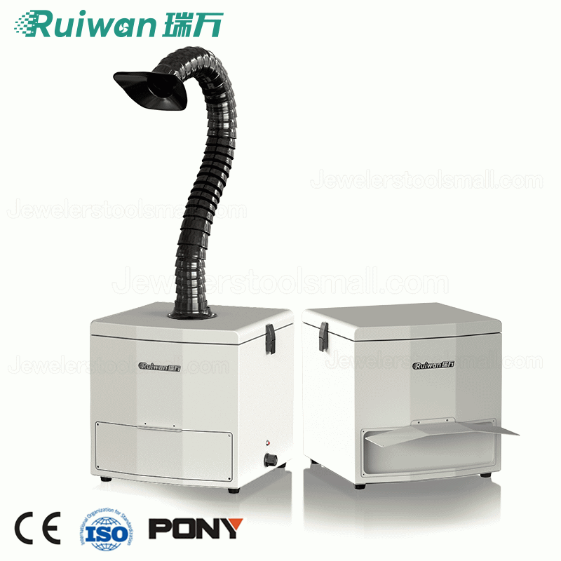 Ruiwan RW1080 Desktop Jewelry Welding Fume Extractor Soldering Smoke Absorber 3 In 1 Filter