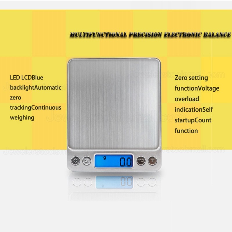 Portable 500/0.01g 3000g/0.1g LCD Mini Electronic Digital Scales Pocket Case Jewelry Weight Balance Scale