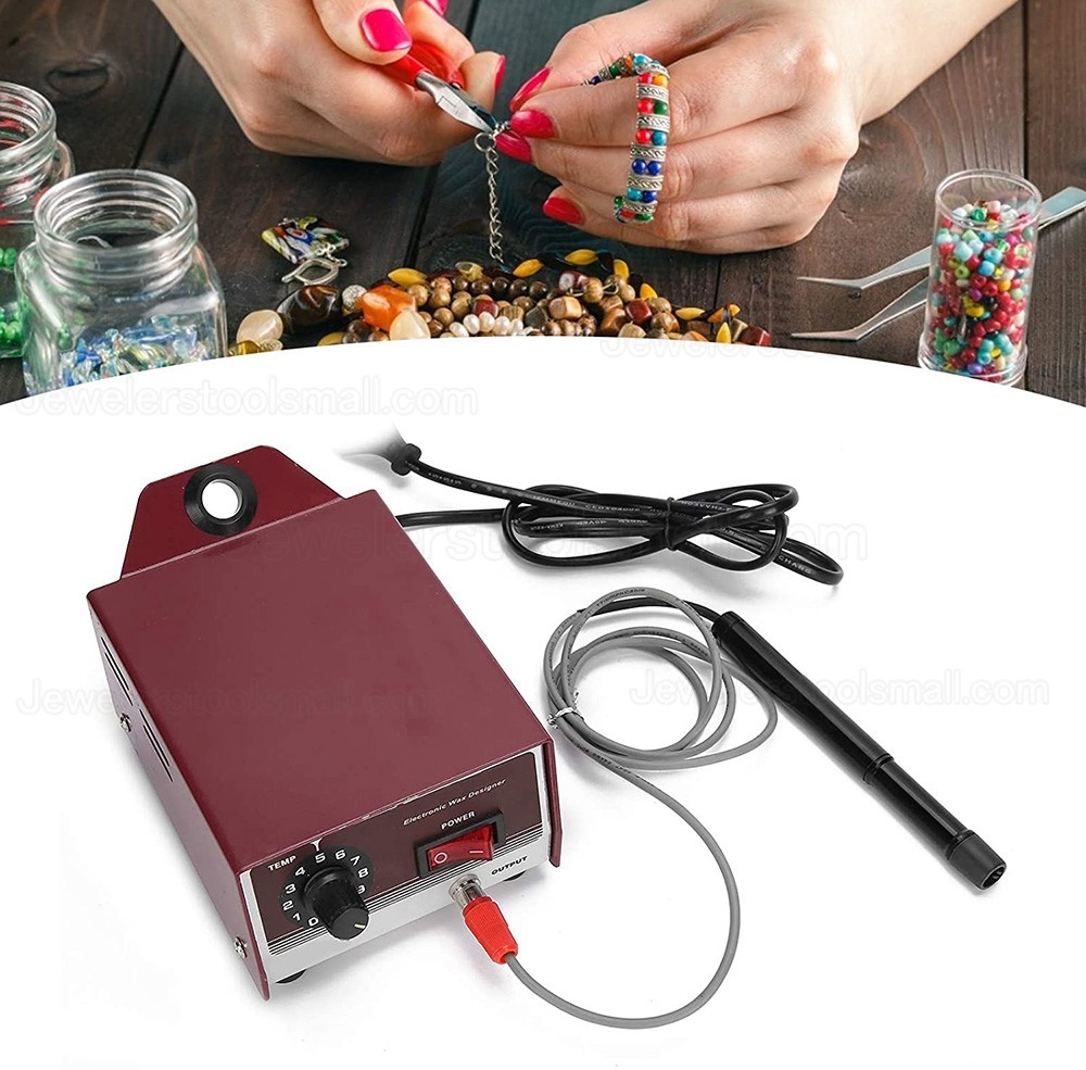 Jewelry Welding Machine Gold Silver Wax Welder Machine Electric Soldering Spot Welder with Melting Temperature Adjustable