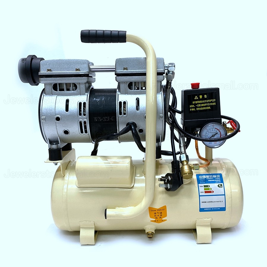 8L Portable Jewelry Making Tools Electrical Air Compressor Mini Oil-free Silent Air Compressor