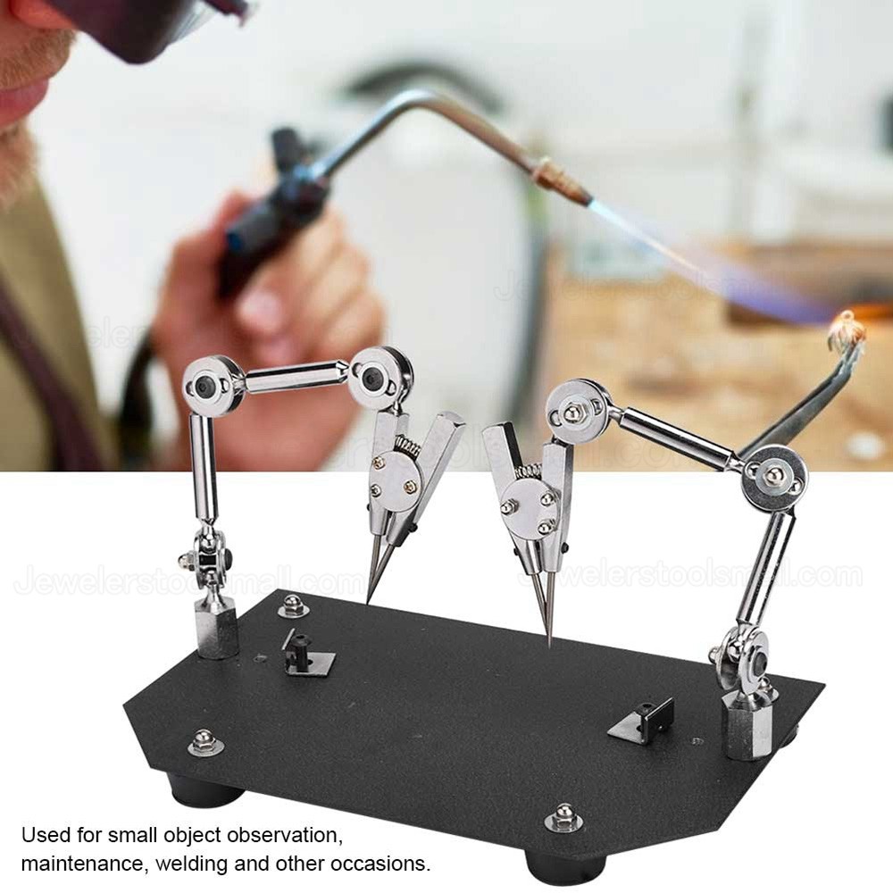 Jewelry Welding Fixture Repair Table Clip Stand Clamp Welded Fixture Third Hand Soldering Iron Clip Craft Model Precision Tool
