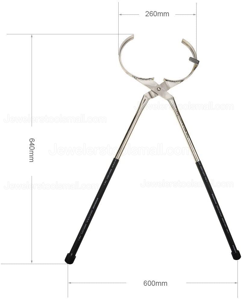 5KG/ 6KG/ 8KG Stainless Steel Graphite Crucible Tongs Clamp Pliers Holder for Metal Casting Gold Melting Furnace