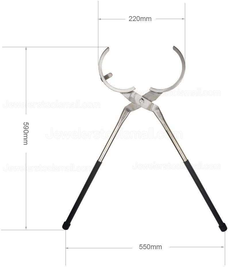 5KG/ 6KG/ 8KG Stainless Steel Graphite Crucible Tongs Clamp Pliers Holder for Metal Casting Gold Melting Furnace