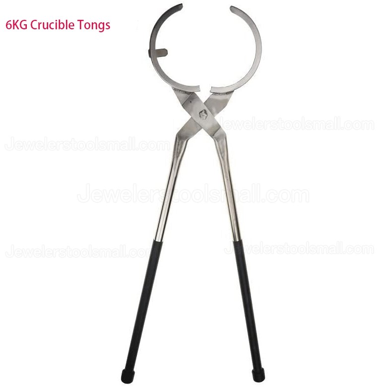 5KG/ 6KG/ 8KG Stainless Steel Graphite Crucible Tongs Clamp Pliers Holder for Metal Casting Gold Melting Furnace