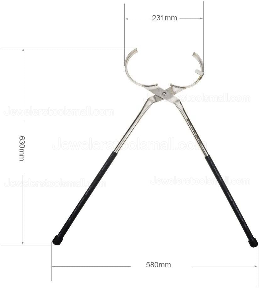 5KG/ 6KG/ 8KG Stainless Steel Graphite Crucible Tongs Clamp Pliers Holder for Metal Casting Gold Melting Furnace