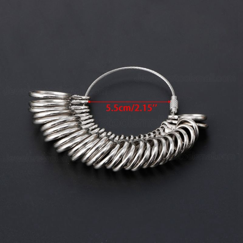 Jewelry Measuring Tool Rings Size Metal Finger Ring Sizer Measure Gauge