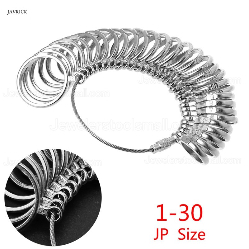 Jewelry Measuring Tool Rings Size Metal Finger Ring Sizer Measure Gauge