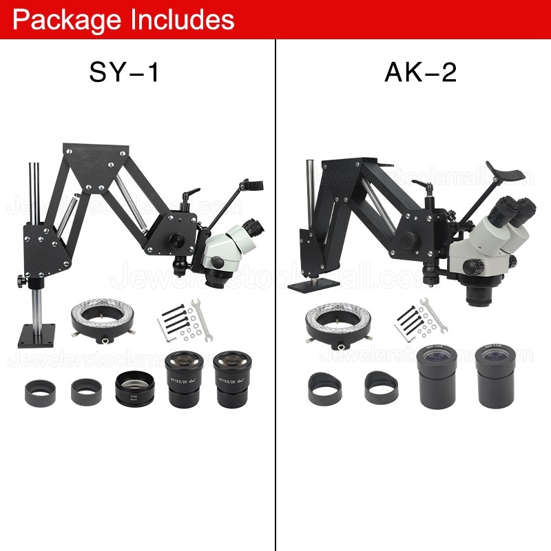 Jewelry Microscope without Magnifier Stand Diamond Setting with LED Light Source