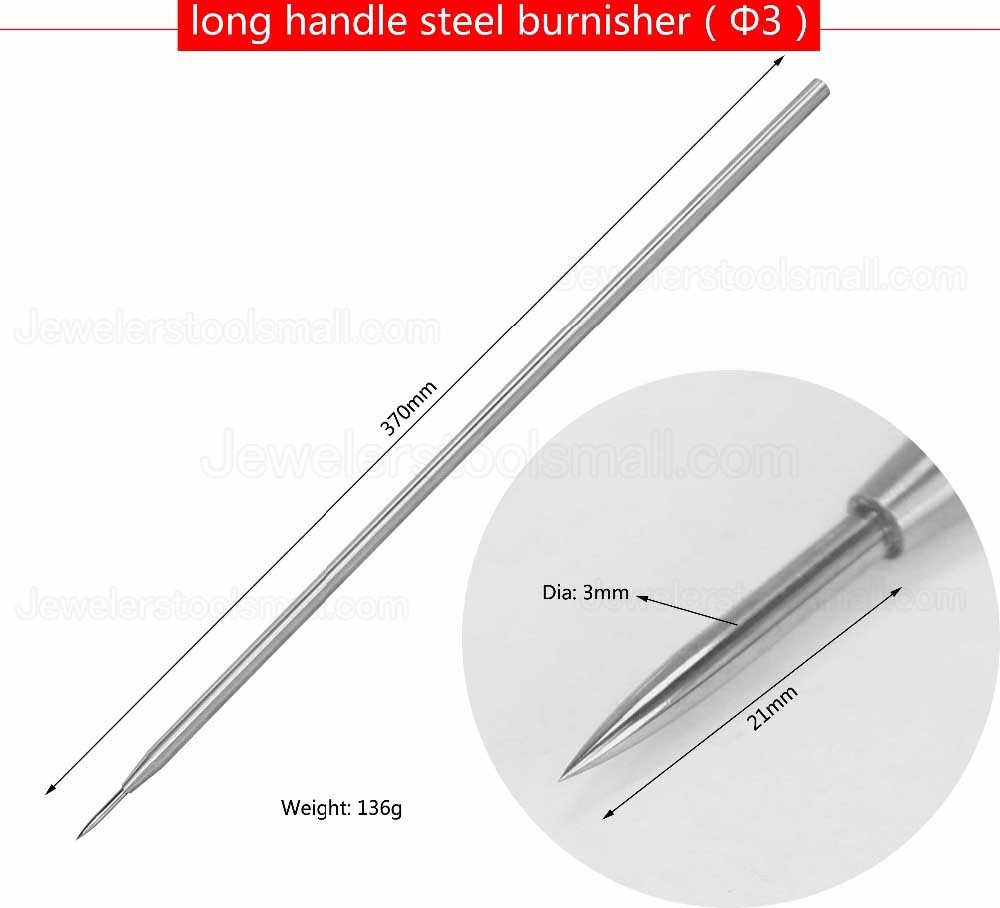 10 Pcs Tungsten Steel Burnisher Long Sharp Nose Curved Burnisher Jewelers Ring Tool For Jewelry Making