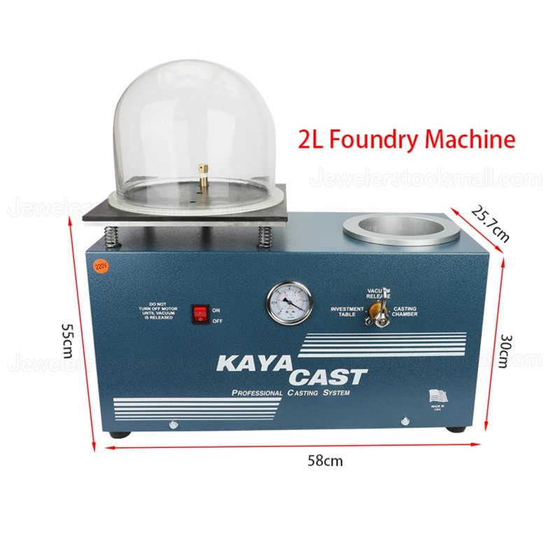2L Jewelry Vacuum Investing Casting Vacuum Casting Machine with 3 CFM Pump