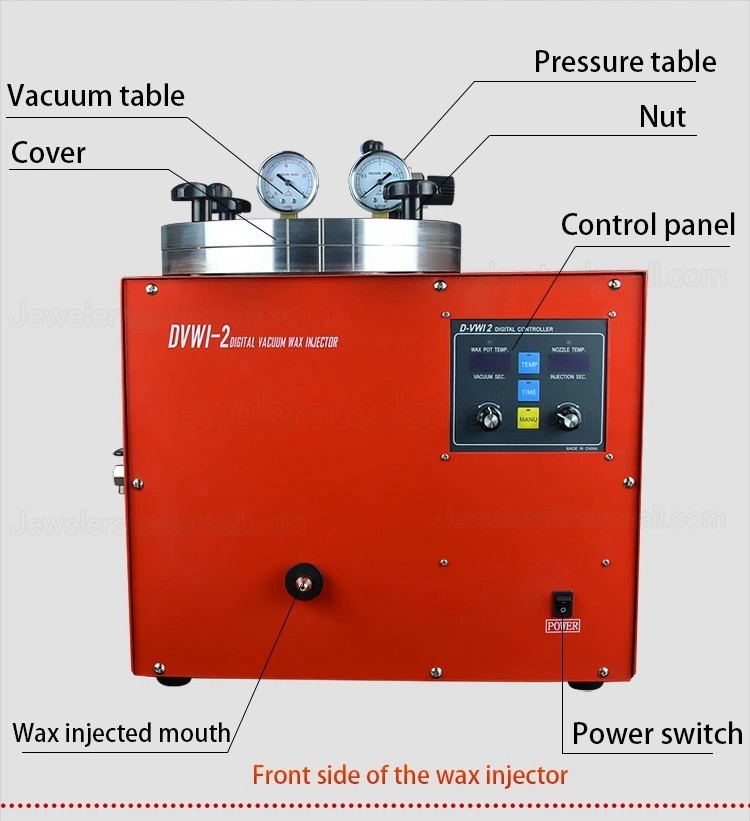 500W Small Automatic Digital Vacuum Wax Injection Machine Wax Injector D-VWI-2