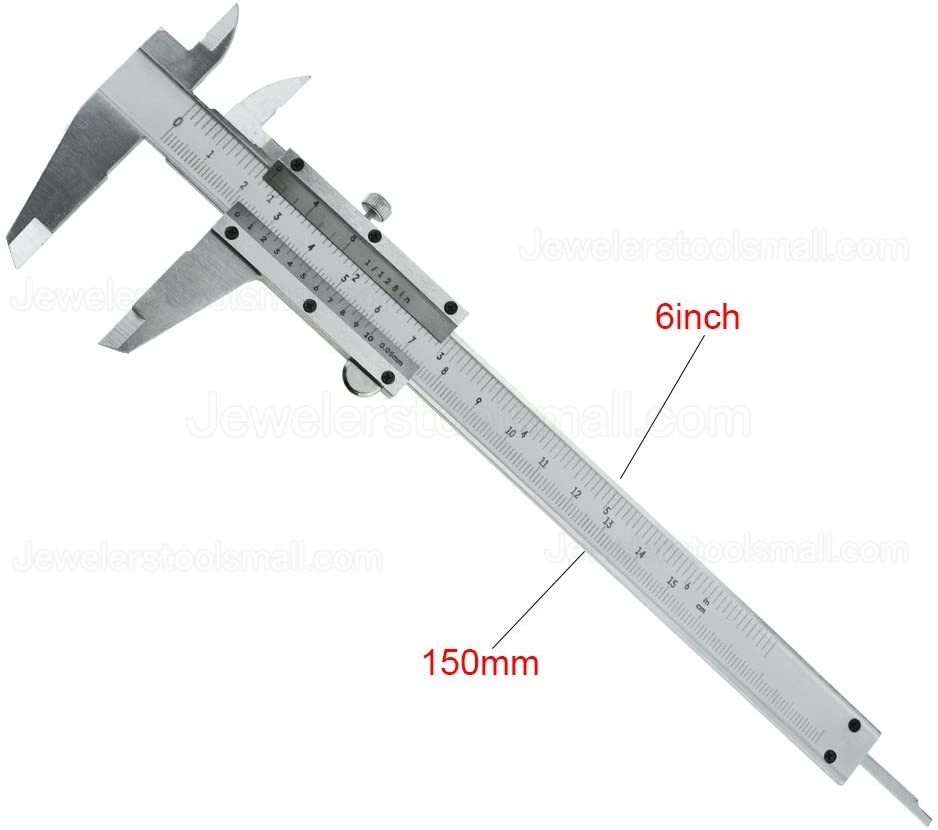 Vernier Caliper Stainless Steel Professional 0-6 Inches/150 mm Micrometer Durable Jewlery Measuring Tools