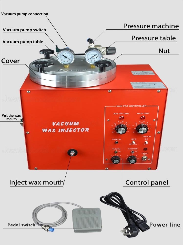 510W Mini Vacuum Wax Injector Wax Injection Machine Wax Melting Machine D-VWI