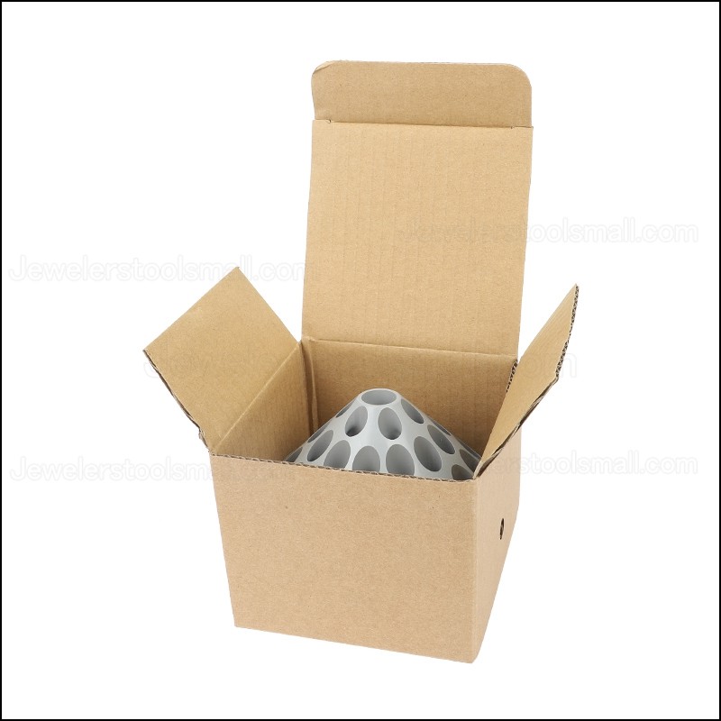 Jewelry Polishing Wheel Storage Box Plastic Bur Holder Block Case 35 Holes 360 Degree Rotating Storage Box