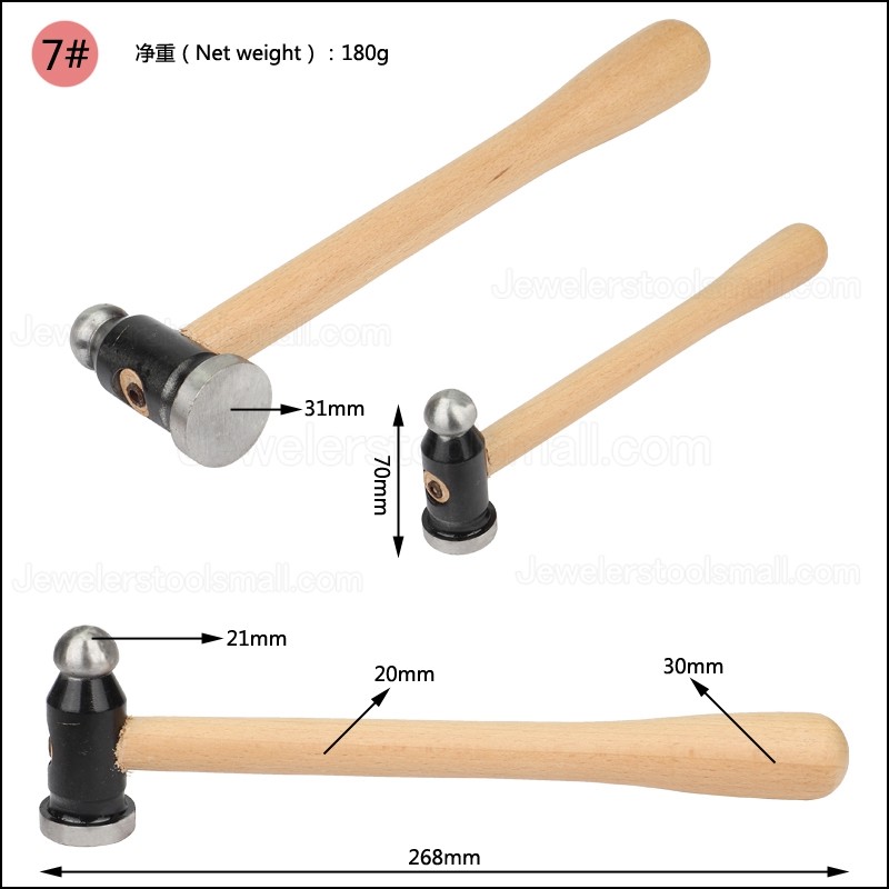 31mm Planishing Chasing Wood Hammer With Wooden Handle Planishing Chasing Hammer with Wooden Handle Jeweler Goldsmith
