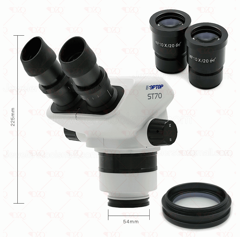 ZQ-70 Jewelry Microscope Gem Microscopy Micro Stone Setting Microscope 7-45X